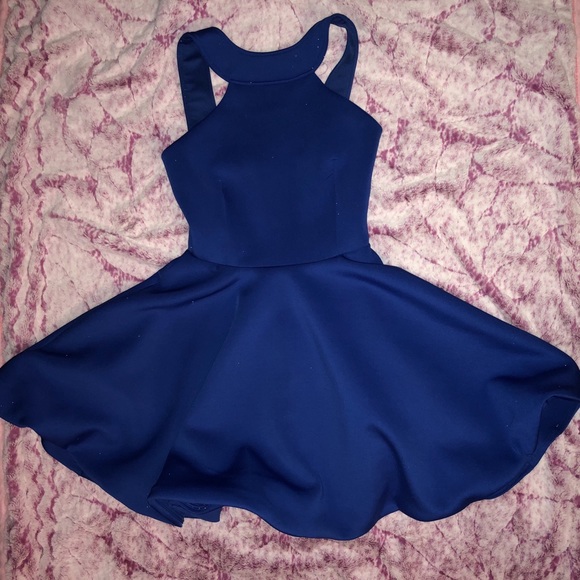 Blue Scuba Dress - Picture 1 of 5
